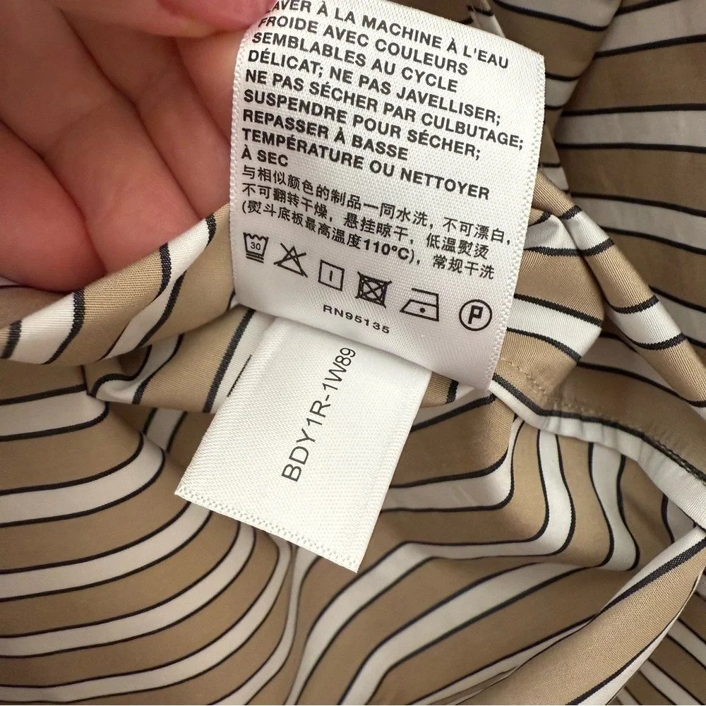 NWT Lafayette 148 New York Oversize Stripe Cotton Button-Up Shirt - Picture 10 of 16